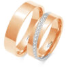 Obrączki Klasyczne Płaskie z Kamieniami 5mm