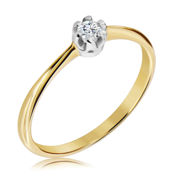 WB-12_30-DN Pierścionek z Diamentem Naturalnym 0,10ct