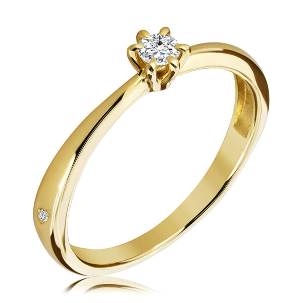 WB-22_30-DN Pierścionek z Diamentem Naturalnym 0,11ct