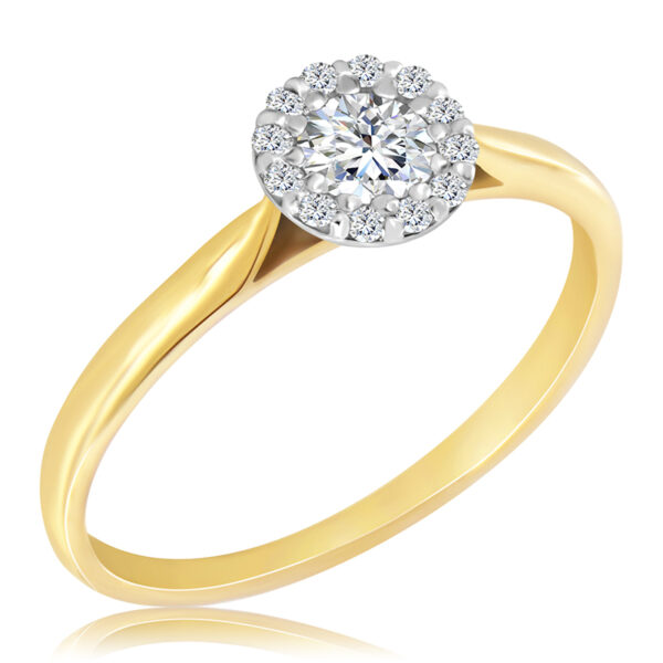 WK-23-DN-DN Pierścionek z Diamentami Naturalnymi 0,33ct