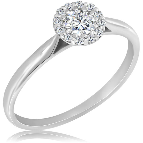 WK-23-DN-DN-B Pierścionek z Diamentami Naturalnymi 0,33ct