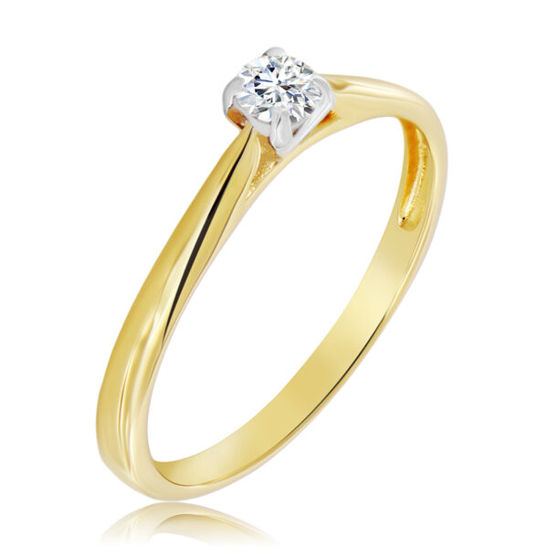 WK-28-DN Pierścionek z Diamentem Naturalnym 0,16ct