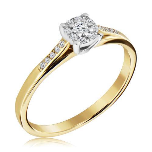 WK-80-DN Pierścionek z Diamentami Naturalnymi 0,16ct